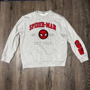 Marvel Mens The Amazing Spider-Man Sweatshirt Gray Crewneck Est 1967 Comic NWOT